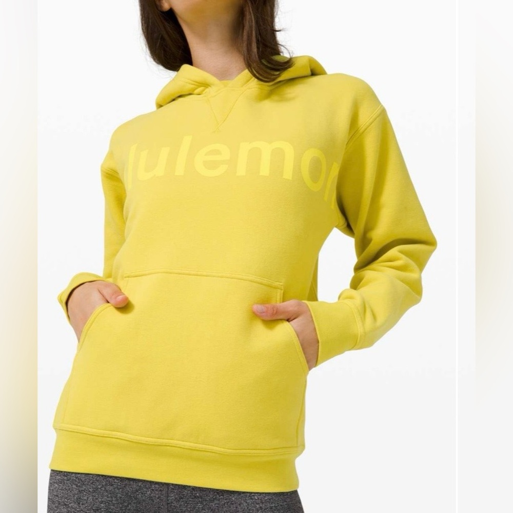 Lululemon All Yours Hoodie Graphic Yellow Serpentine Size 4